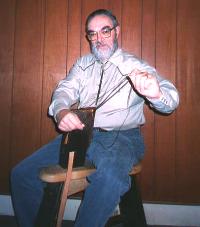 Me on my horse lacing a wallet